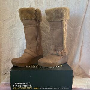 Limited too Tan Boots with Fur Trim